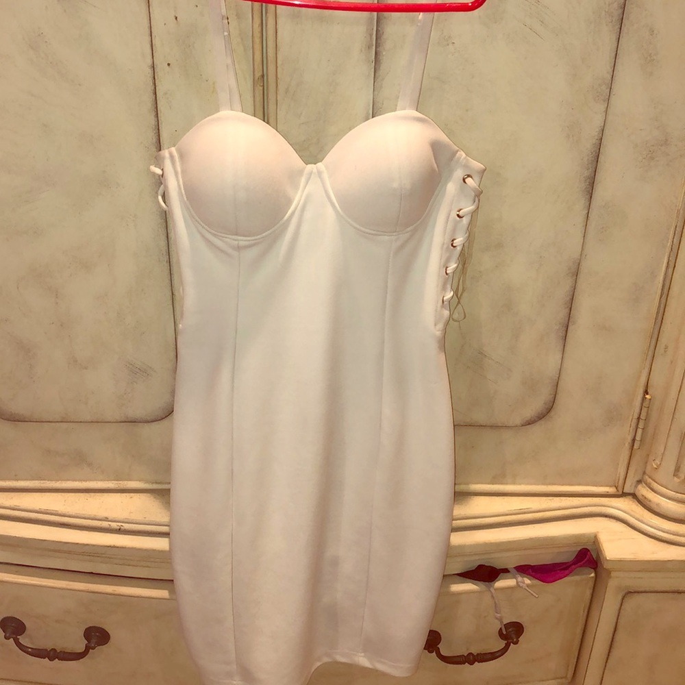 White tight sexy club dress
